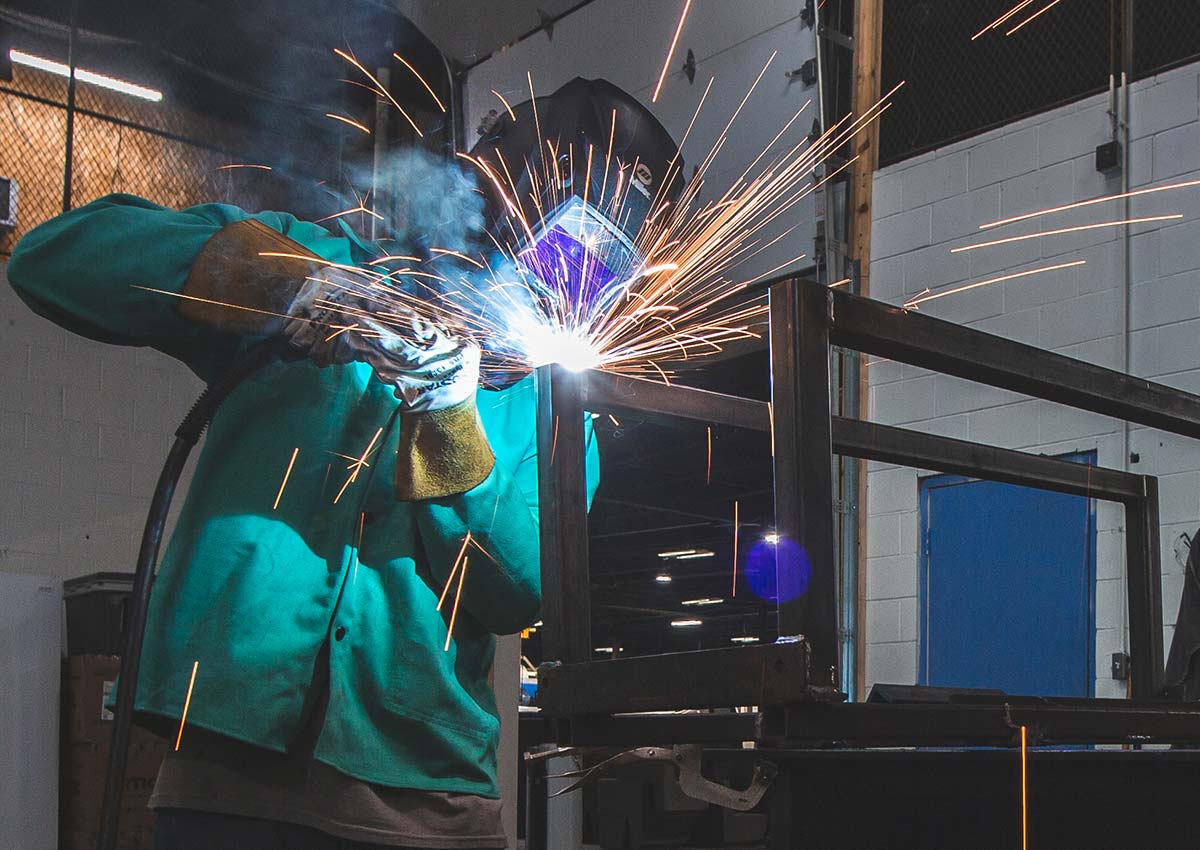 welding a rotational molded frame