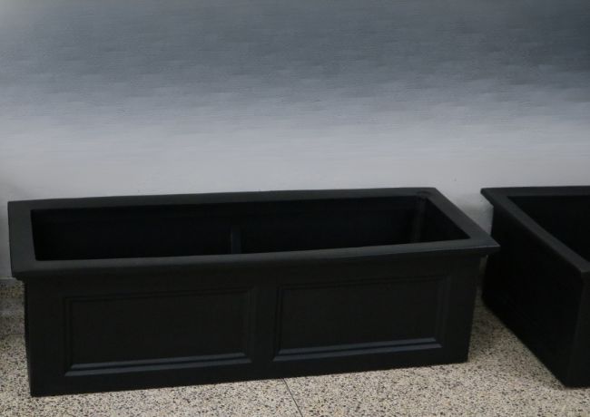 Rotationally molded flower planters for home and garden applications.